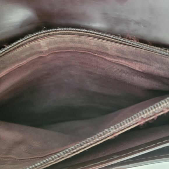 PRADA Foglio In Pelle Spazzolato Cordovan Leather Logo Wallet Envelope Large Box - Picture 7 of 15